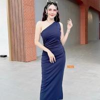 Gambar DRESS ONE SHOULDER UNIKLO WANITA FASHION IMPORT BANGKOK - Lilac dari Junbagshoes undefined 4 Tokopedia