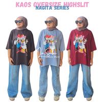 Gambar Lasuki Kaos Oversize Nagita Bangkok Wanita Style Hijab Jumbo Kekinian 2025 Aesthetic Slit Samping Baju Belahan Tinggi T-shirt Atasan Cewek Korean Style Trend Bisa COD Santai combed Oblong Nyaman - MinniDaisy Burgundy, Allsize dari Lasuki_NEW undefined 1 Tokopedia