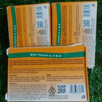 Gambar Paket Usaha Isi 3 Pcs BDL PAPAYA Extract Brightening Soap 128 gr With Vitamin A, B dan E/ Pembersih Wajah/ Mencerahkan/ flek/ Cleansing/ Facial/ Cleanser/ Muka/ Sabun Pepaya/ Perawatan dari Vilneria Cosmetics undefined 2 Tokopedia