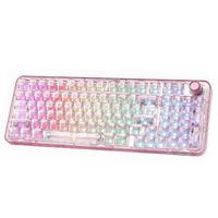 Yunzii X98 | X-98 Transparent Gasket Wireless Mechanical Gaming Keyboard with Knob Button - WHITE, SNOW - foto 3