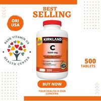 Gambar KIRKLAND SIGNATURE VITAMIN C 1000MG dari mainshoping undefined 1 Tokopedia