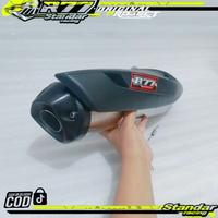 Gambar 'Knalpot ORIGINAL R77 Standar Racing bass adem untuk motor all bebek revo/supra x/supra x125/blade/vega/shogun/grend/legenda/smash/jupiter z dll. - Full system, jupiter z dari Astro racing. undefined 5 Tokopedia