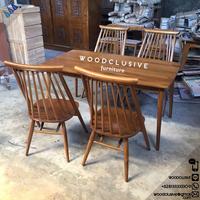 Gambar Set kursi meja makan kayu jati dari Woodclusive undefined 3 Tokopedia