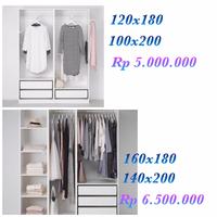 Gambar Lemari Pakaian - Modern Wardrobe Minimalis W-200 Model Industrial dari Petita Workshop undefined 4 Tokopedia