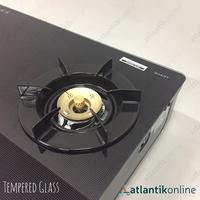 Gambar Kompor gas 2 tungku api besar kaca RINNAI RI-712GA (B) RI712GAB - Tanpa packing dari atlantikonline undefined 3 Tokopedia