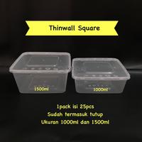 Gambar Thinwall Square 1000ml/ kotak makan plastik dari shkitchen undefined 2 Tokopedia