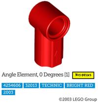 Gambar LEGO PARTS 4254606 - Technic Angle Element 0 Degrees No. 1 Bright Red dari XYZ Bricks undefined 2 Tokopedia