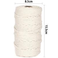 Gambar Macrame 4mmx100M, 3-Strand Twisted Soft Unstained Cotton Rope for dari Porwanto shop undefined 2 Tokopedia
