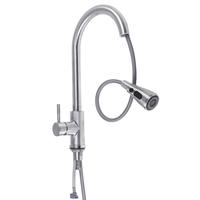 Gambar Kitchen Pull-Out Faucet Tap Mixer Spout Finish Brushed Swivel Spray dari JMS Surabaya undefined 1 Tokopedia