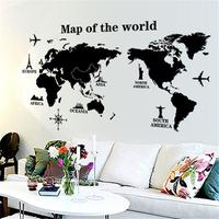 Gambar AN Removable Poster Letter World Map 3D Art Decor Vinyl Wall dari All Night Import undefined 4 Tokopedia