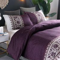 Gambar AN Floral Violet Reversible Duvet Cover Pillowcase Bedding dari All Night Import undefined 3 Tokopedia