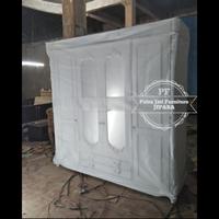Gambar Almari Pakaian 4 Pintu Warna Putih Lemari Kayu Jati Simpel Free dari TOKO TEMPAT MEBEL JEPARA ASLI undefined 3 Tokopedia
