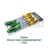 Gambar TEKIRO TPR Go Thru Screwdriver / Obeng TPR Ketok SET 7 PCS dari GalaxyMART Official Store undefined 1 Tokopedia