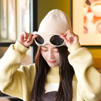 Gambar Topi Skiing Topi dengan Kacamata Hitam Bahan Wol Musim Dingin Skiing dari Tokos3dia undefined 4 Tokopedia