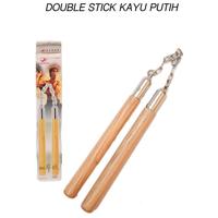 Gambar nunchaku double stick dobel stick ruyung kayu muda putih permainan beladiri kungfu dari ALIFLAM Sport undefined 1 Tokopedia