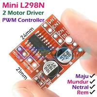 Gambar Mini Driver 2 Motor L298N PWM Controller Pengendali Dinamo Maju Mundur dari VISITEK undefined 1 Tokopedia