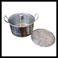 Gambar Panci Stainless With Steamer Dandang Kukus Tutup Kaca 20 Cm New Diskon dari shilvi_shoope undefined 3 Tokopedia