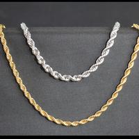 Gambar KALUNG PRIA RANTAI TAMBANG TITANIUM ANTI KARAT PERAK EMAS PREMIUM K249 - GOLD, 50CM dari TheStoreIDAcc undefined 1 Tokopedia