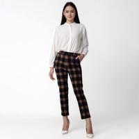 Gambar Celana Tartan Wanita Plaid Pants Kotak Brown 263-32582 - S dari Benhill undefined 5 Tokopedia
