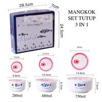 Gambar KAZU CERAMIC BOWL SET CLASSIC MANGKOK SET 3IN1 VACUUM SEAL HAMPERS BOX - Set Mermaid dari Kazu_NEW undefined 5 Tokopedia