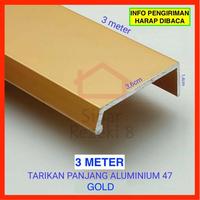 Gambar Handle Panjang GOLD Profil Aluminium Lis Pintu Edging Frame Tarikan dari CV.EMBING JAYA undefined 1 Tokopedia