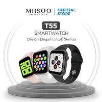 Gambar MIISOO Jam SMARTWATCH T55, strap bisa telfon jam tangan Unisex - T55 HITAM dari MIISOO undefined 5 Tokopedia