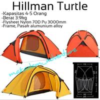 Gambar Tenda Camping Hillman Turtle 45 Kap 4-5 Orang 4 Season Double Layer - Kuning dari Outdoor Jakarta undefined 1 Tokopedia