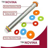 Gambar ROLLING PIN STAINLESS STEEL ADJUSTABLE DESAIN TERBAIK dari NOVINA TBK undefined 2 Tokopedia