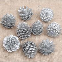 Gambar Hiasan Pohon Natal Buah Pinus SIlver Gold |Aksesoris Dekorasi Chritmas - silver, Isi 6 dari Ysgaragee undefined 2 Tokopedia