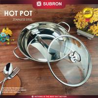 Gambar SUBRON PANCI SHABU SEKAT 2 SUKIYAKI STEAMBOAT HOT POT HUO GUO STAINLES - 32cm dari SUBRON KITCHENWARE undefined 1 Tokopedia
