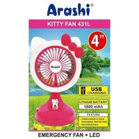 Gambar Kipas Angin Portabel / Lampu Emergency Arashi 4"inch Model Kitty Fan 4 dari Home Electro undefined 5 Tokopedia
