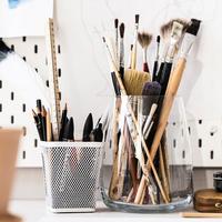 Gambar Tempat Pulpen Pensil Besi Putih 11 cm Wadah Alat Tulis Meja Aesthetic dari LazardHome undefined 4 Tokopedia