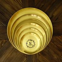 Gambar Chefio Piring Stainless Gold / Piring Sultan Korea / Nampan Saji - nampan 22cm dari Chefio Kitchenware undefined 2 Tokopedia