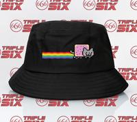 Gambar Topi Bucket Meme Nyan Cat NFT dari Triple Six undefined 1 Tokopedia