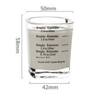 Gambar Gelas Espresso Shot Glass Gelas Ukur 60 ml PREMIUM dari Coffee Tools Grosir undefined 5 Tokopedia