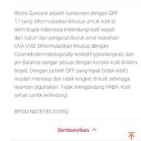 Gambar Ristra sun care / sun Block 40 gr CT6727 dari vlogabluransia undefined 2 Tokopedia