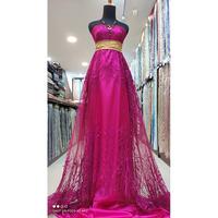 Gambar Kain Tile Lace Akar Bridesmaid FUSCHIA dari Moro Seneng Textile Surabaya undefined 4 Tokopedia