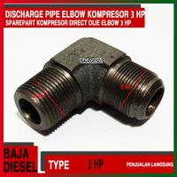 Gambar Discharge Pipa Elbow 3 HP Sparepart Kompresor Direct Olie Elbow 3 HP dari Baja Diesel undefined 2 Tokopedia