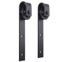 Gambar ANG Sliding Barn Tunggal Pintu Kayu Hardware Roller Track Kit dari All Night Import undefined 5 Tokopedia