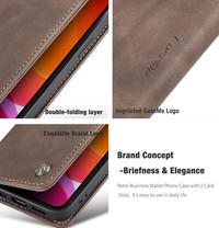 Gambar MYROOTS IPHONE 11 PRO MAX LEATHER FLIP WALLET CASE DOMPET MAGNETIC - COKELATTUA dari Myroots store undefined 3 Tokopedia