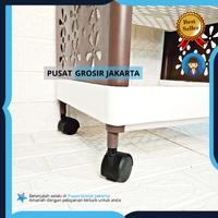 Gambar Pusat Grosir Jakarta - Rak Plastik Serbaguna 4 Susun + Roda / Rak dari abb melem undefined 4 Tokopedia