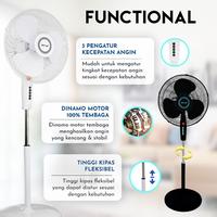 Gambar SEKAI Stand Fan 16 Inch SFN1621 Kipas Angin Tumpu SFN 1621 - Hitam - Hitam dari Sajun Electronic Tangerang undefined 3 Tokopedia