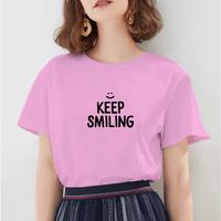 Gambar BAJU KAOS WANITA KEEP SMILING ,T SHIRT WANITA KEEP SMILING,KAOS DISTRO - PINK BABY, XXL dari Spotlightid undefined 1 Tokopedia