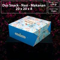 Gambar Dus Makanan Motif 20 x 20 x 8 cm - Dus Kue - Snack Box - Warna Warni - Motif No. 031 dari E-QuPack undefined 2 Tokopedia