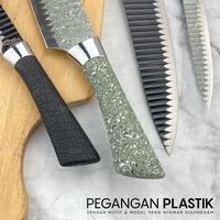 Gambar Pisau Dapur Tajam Motif Elegant Murah Hitam Hijau Granit 5inch 8inch - Granit 8 inch dari Bandung Grup Stainless undefined 2 Tokopedia