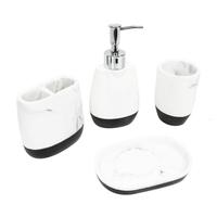 Gambar Set Aksesoris Kamar Mandi Kris Bathroom Accessories Set Polyresin 4 Pc dari Borolo undefined 2 Tokopedia