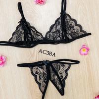 Gambar SET BH CD SEKSI WANITA + GARTER BELT STOCKING SEXY HITAM AC38A - Hitam dari Dunia Pernik House undefined 3 Tokopedia