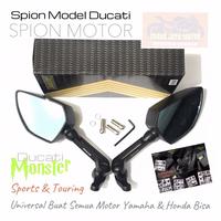 Gambar Spion Motor Model Ducati Universal Buat Semua Motor Yamaha & Honda - Hitam dari UJM 999 Shop undefined 1 Tokopedia