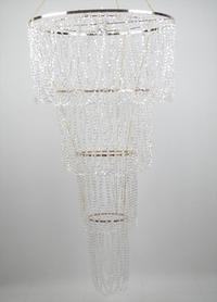 Gambar [Lucrecia] 4 Tiers Crystal Chandeliers Lampu Gantung Akrilik Dekorasi - Defect Gold dari Lenne Lucrecia undefined 3 Tokopedia