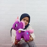 Gambar Boneka unicorn mini warna warni bertanduk / kuda pony - Ungu - Ungu dari Febri Store03 undefined 3 Tokopedia